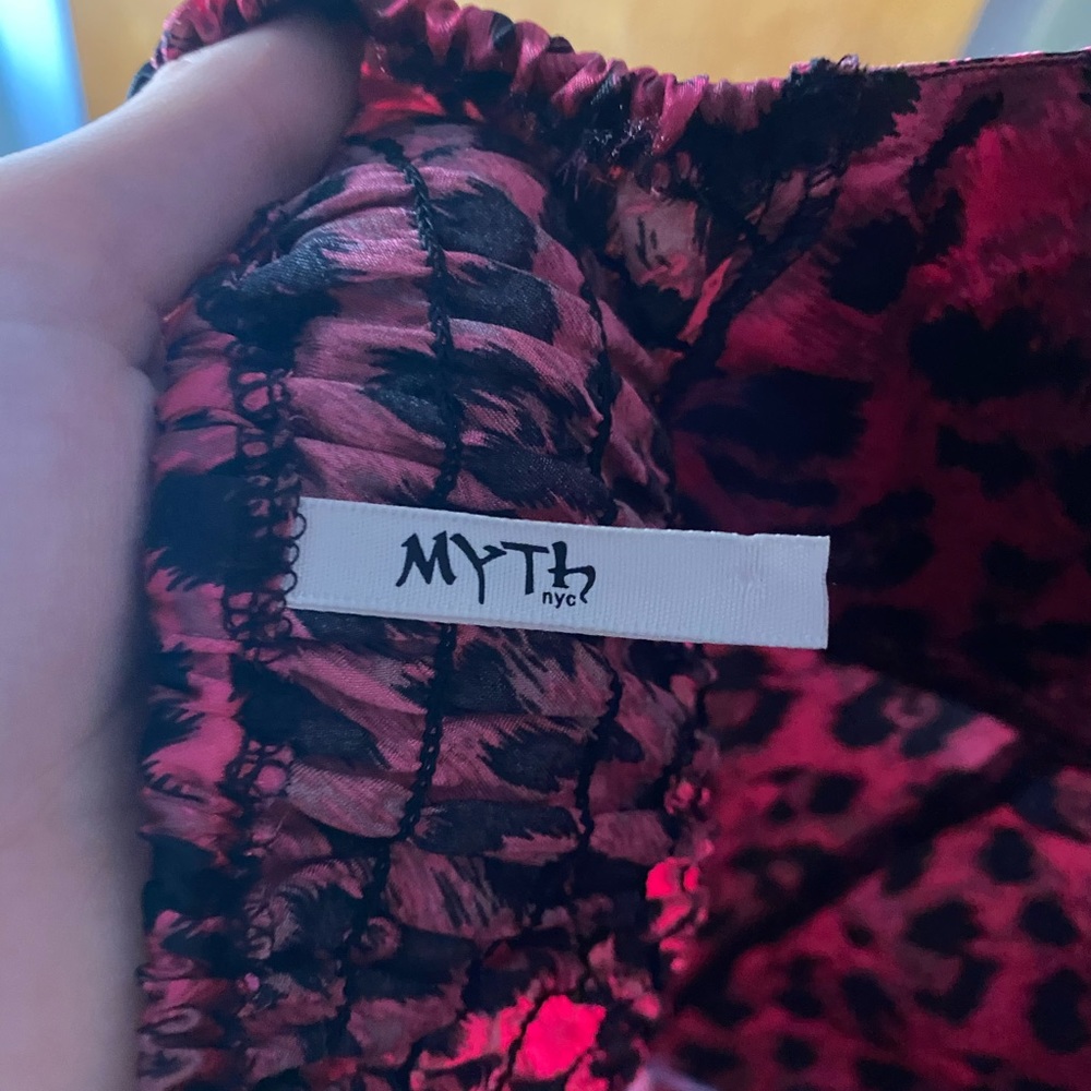 Hot pink cheetah print halter top